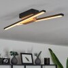 Meiral Plafoniera LED Legno chiaro, Nero, 2-Luci