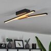 Meiral Plafoniera LED Legno chiaro, Nero, 2-Luci