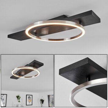 Pompu Plafoniera LED Nero, 1-Luce
