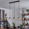 Koyoto  Lampadario a sospensione Vetro 15 cm Cromo, Chiaro, Grigio fumo, 3-Luci