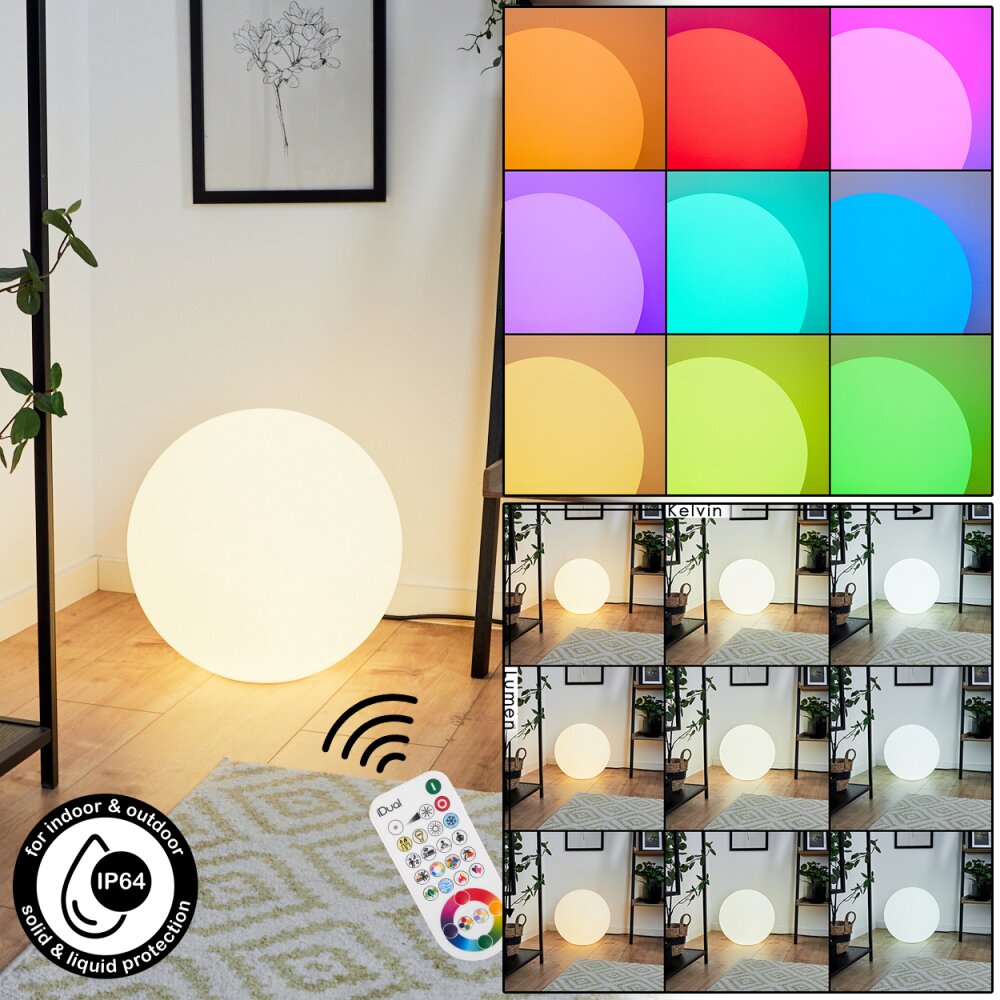 Loural Lampada da terra LED Nichel opaco, 1-Luce, Telecomando, Cambia colore main product photo
