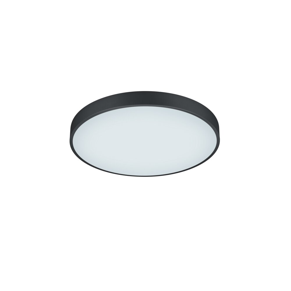 Trio Waco Plafoniera LED Nero, 1-Luce