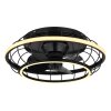 Globo LEONHARD ventilatore da soffitto LED Nero, 1-Luce, Telecomando