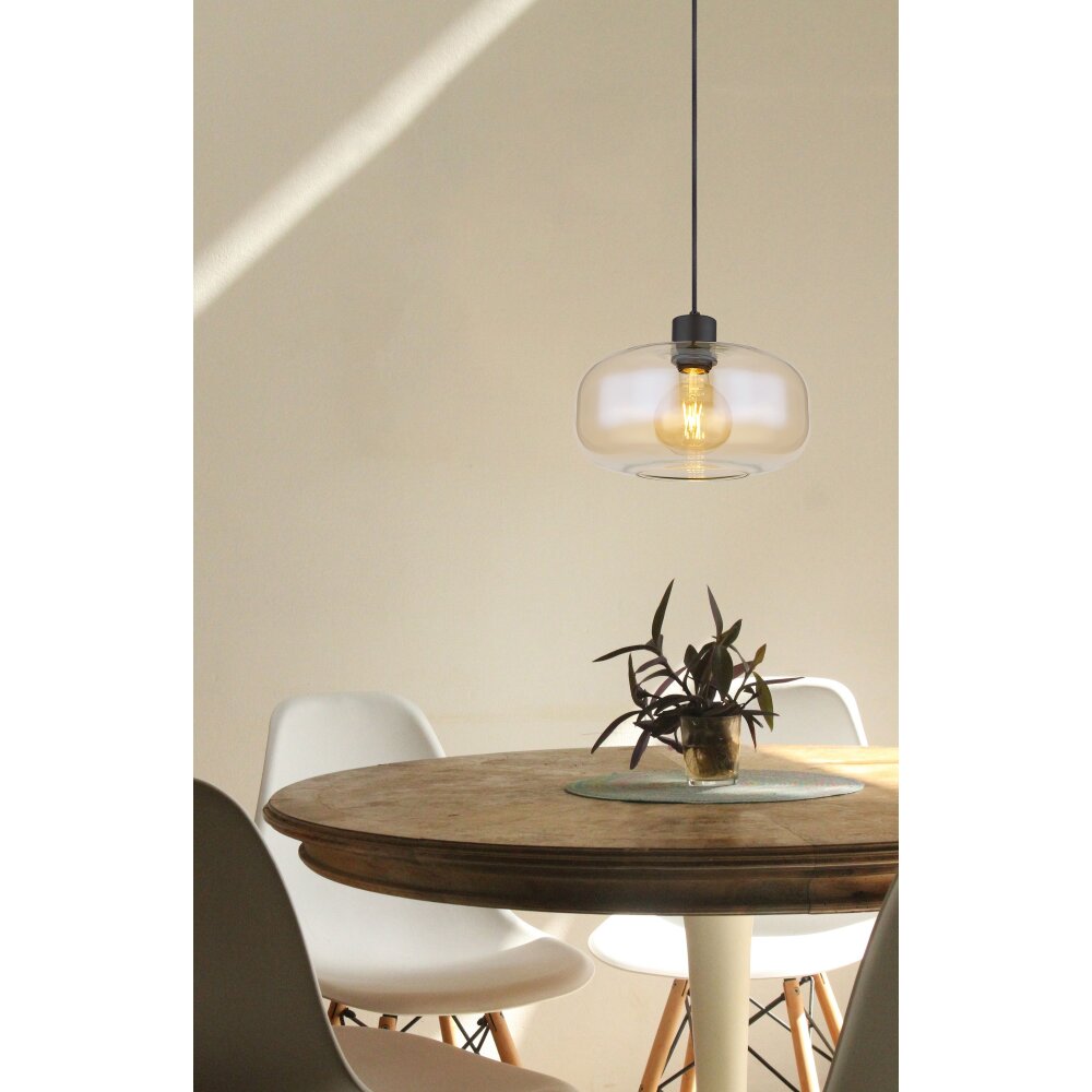 Globo GIUSEPPE Lampadario a sospensione Nero, 1-Luce main product photo