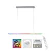 Leuchten-Direkt FELIX60 Lampada a Sospensione LED Acciaio satinato, 2-Luci, Telecomando, Cambia colore