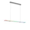 Leuchten-Direkt FELIX60 Lampada a Sospensione LED Acciaio satinato, 2-Luci, Telecomando, Cambia colore