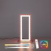 Leuchten-Direkt FELIX60 Lampada da tavolo LED Acciaio satinato, 2-Luci, Telecomando, Cambia colore