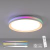 Leuchten-Direkt RIBBON Plafoniera LED Bianco, 2-Luci, Telecomando, Cambia colore