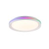 Leuchten-Direkt RIBBON Plafoniera LED Bianco, 2-Luci, Telecomando, Cambia colore