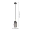 Eglo BATISTA Lampadario a sospensione Ottone, Nero, 1-Luce