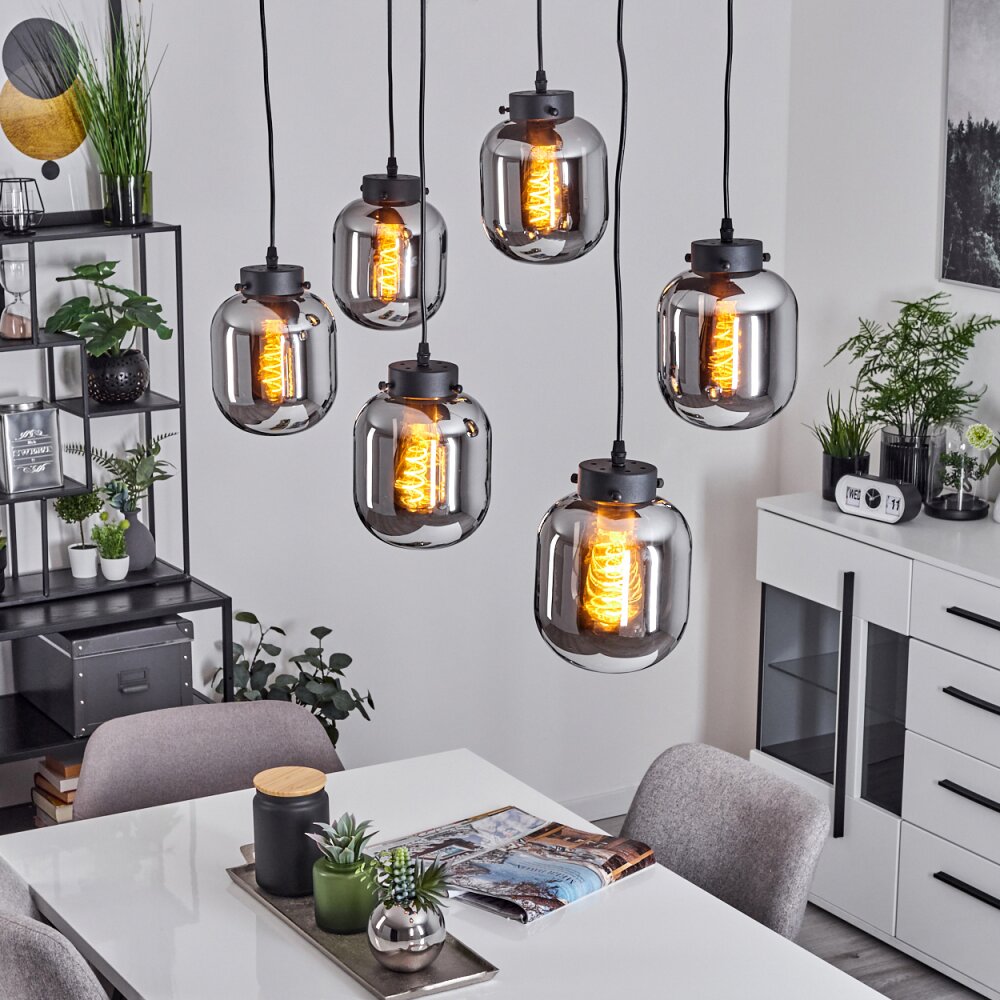 Arieux Lampadario a sospensione Nero, 6-Luci main product photo