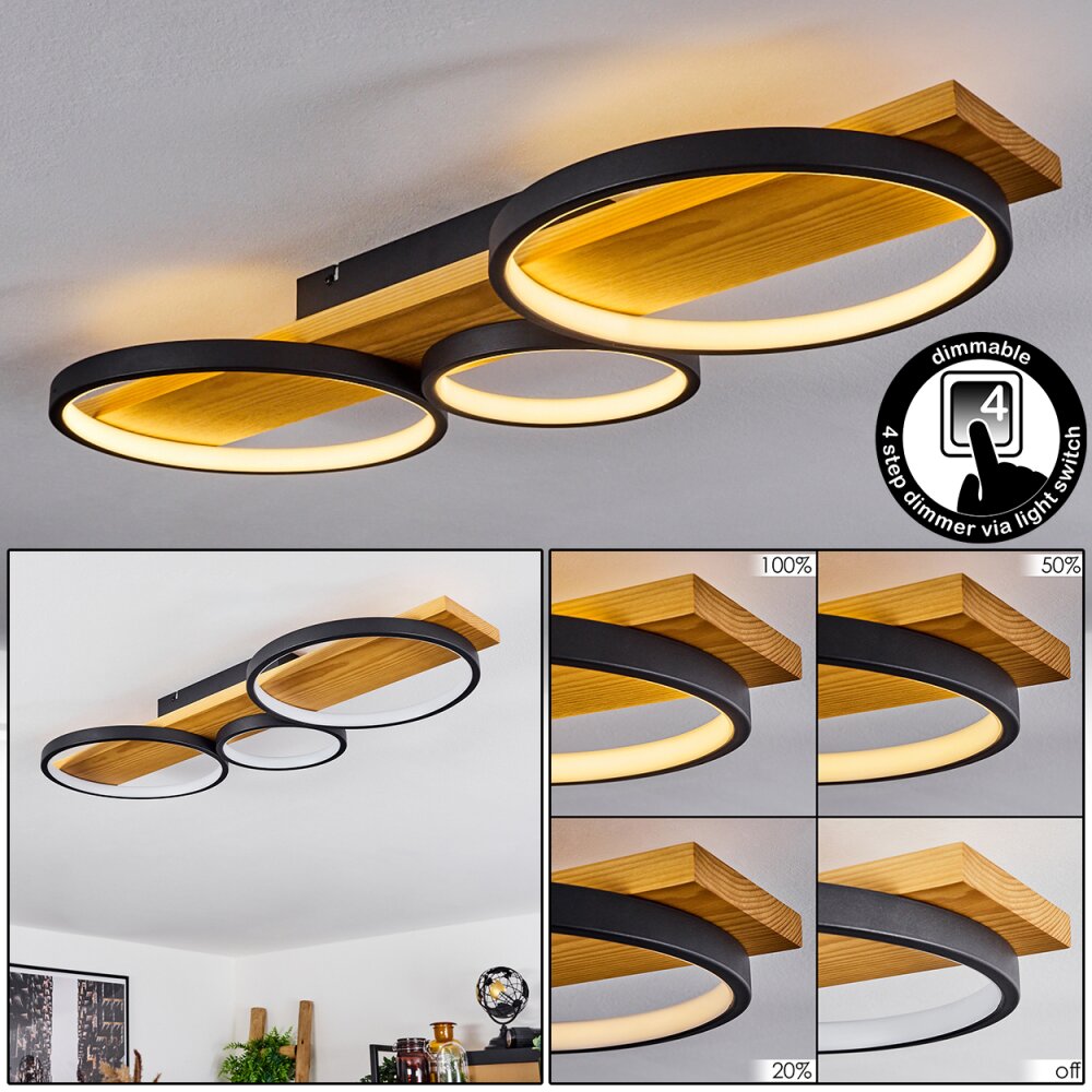 Rodekro Plafoniera LED Écru, Nero, 1-Luce main product photo