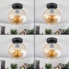 Koyoto  Plafoniera Vetro 20 cm Ambrato, 1-Luce