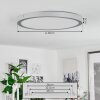 Finsrud Plafoniera LED Argento, 1-Luce