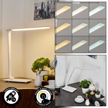 Chozendo Lampada da tavolo LED Bianco, 1-Luce