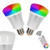 iDual E27 LED RGB 11 Watt 2200-6500 Kelvin 806 Lumen Set di 2 con telecomando