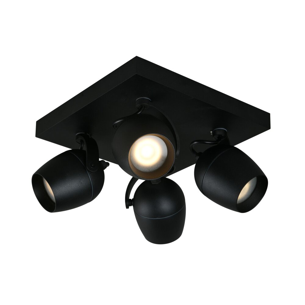 Lucide PRESTON Plafoniera Nero, 4-Luci