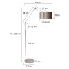 Steinhauer Prestige Chic Lampada da terra Acciaio satinato, 1-Luce