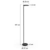 Steinhauer Turound Piantana LED Nero, 1-Luce