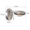 Steinhauer Turound Applique LED Acciaio satinato, 1-Luce