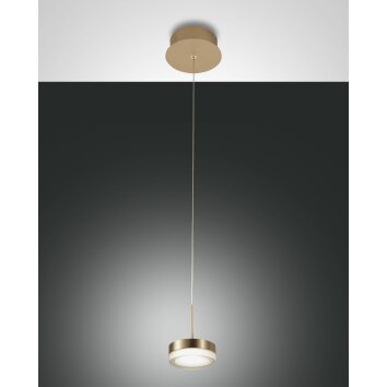 Fabas Luce Dunk Lampada a Sospensione LED Ottone, 1-Luce