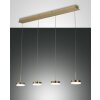 Fabas Luce Dunk Lampada a Sospensione LED Ottone, 4-Luci