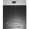 Fabas Luce Giotto Lampada a Sospensione LED Nero, 2-Luci