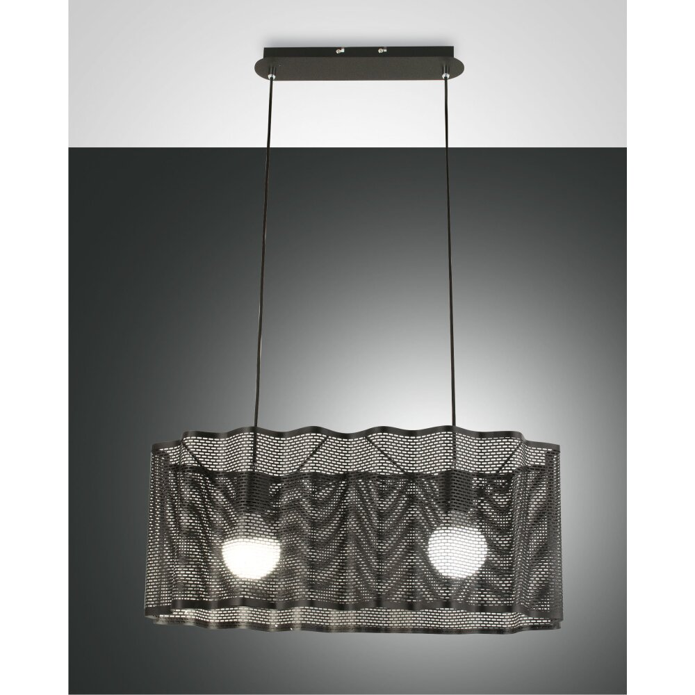 Fabas Luce Glicine Lampada a Sospensione Nero, 2-Luci main product photo