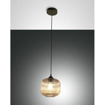 Fabas Luce Dock Lampada a Sospensione Nero, 1-Luce Fabas Luce Dock Lampada a Sospensione Nero, 1-Luce