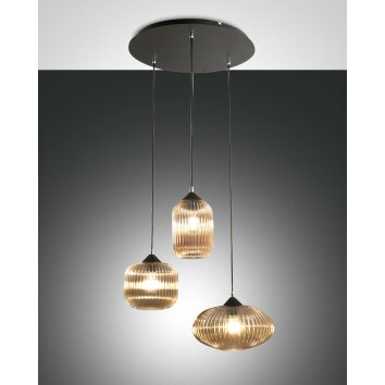 Fabas Luce Nordal Lampada a Sospensione Nero, 3-Luci Fabas Luce Nordal Lampada a Sospensione Nero, 3-Luci