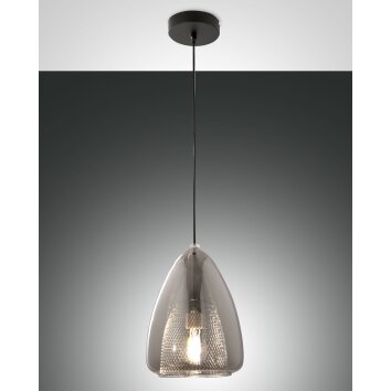 Fabas Luce Britton Lampada a Sospensione Nero, 1-Luce