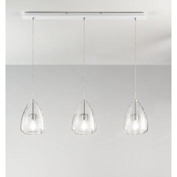 Fabas Luce Britton Lampada a Sospensione Bianco, 3-Luci