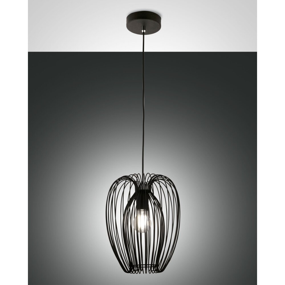 Fabas Luce Camp Lampada a Sospensione Nero, 1-Luce main product photo