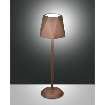 Fabas Luce Katy Lampada da tavolo LED Ruggine, 1-Luce