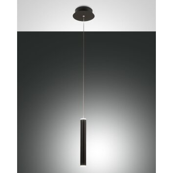 Fabas Luce Prado Lampada a Sospensione LED Nero, 1-Luce