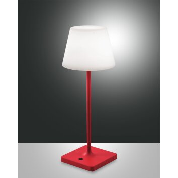 Fabas Luce Adam Lampada da tavolo LED Rosso, 1-Luce