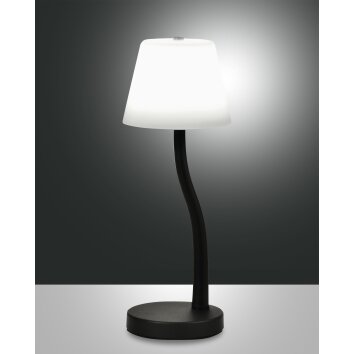 Fabas Luce Ibla Lampada da tavolo LED Nero, 1-Luce