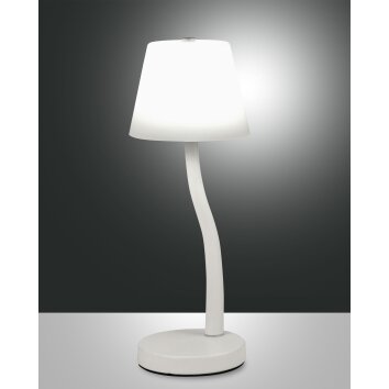 Fabas Luce Ibla Lampada da tavolo LED Bianco, 1-Luce