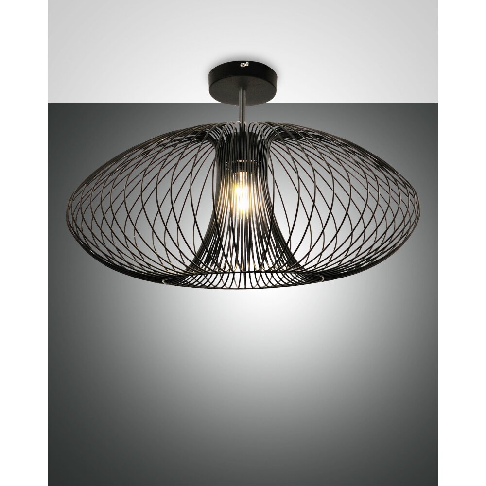 Fabas Luce Fassa Plafoniera Nero, 1-Luce main product photo