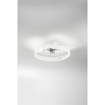 Fabas Luce Savoy ventilatore da soffitto LED Bianco, 1-Luce