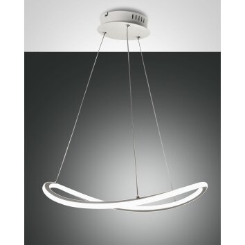 Fabas Luce Tirreno Lampada a Sospensione LED Bianco, 1-Luce