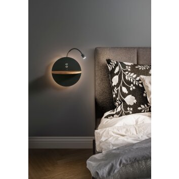 Fabas Luce Dual Applique LED Écru, Nero, 2-Luci