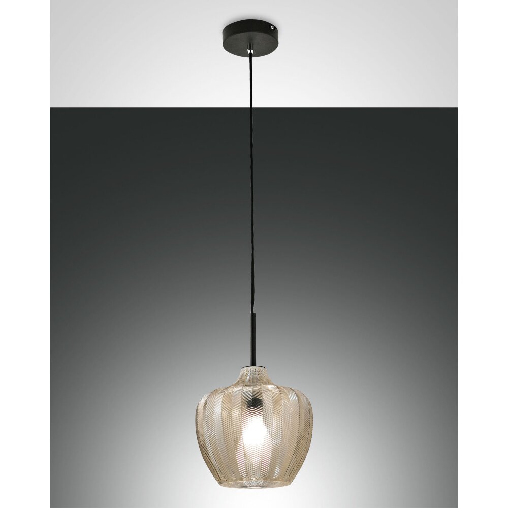 Fabas Luce Gallura Lampada a Sospensione Nero, 1-Luce main product photo