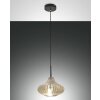 Fabas Luce Budelli Lampada a Sospensione Nero, 1-Luce