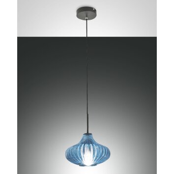 Fabas Luce Budelli Lampada a Sospensione Nero, 1-Luce