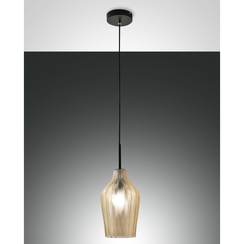 Fabas Luce Stintino Lampada a Sospensione Nero, 1-Luce main product photo