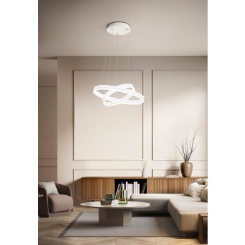 Fabas Luce Palau Lampada a Sospensione LED Bianco, 2-Luci