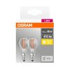 Osram E14 4 Watt 2700 Kelvin 470 Lumen Set di 2