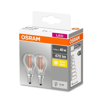 Osram E14 4 Watt 2700 Kelvin 470 Lumen Set di 2