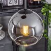 Koyoto  Lampadario a sospensione Vetro 15 cm Chiaro, Grigio fumo, 3-Luci